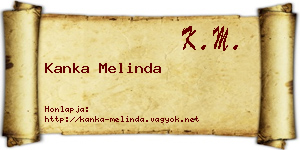 Kanka Melinda névjegykártya